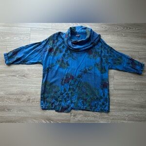 Tianello Printed Pocket Oversized Tunic Top size S